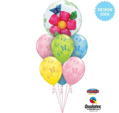 Leaves Flower' Double Bubble Balloon