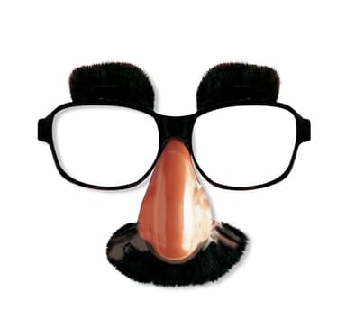 Glasögon med näsa + mustasch
