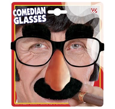Glasögon med näsa + mustasch