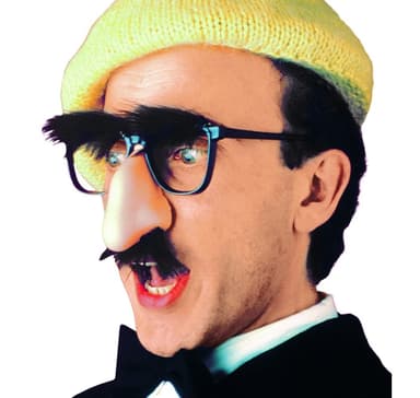 Glasögon med näsa + mustasch