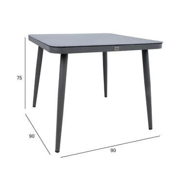 Bord ANDROS 90x90xH75cm, grått