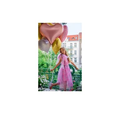 Hjärta rosa ljus ballong