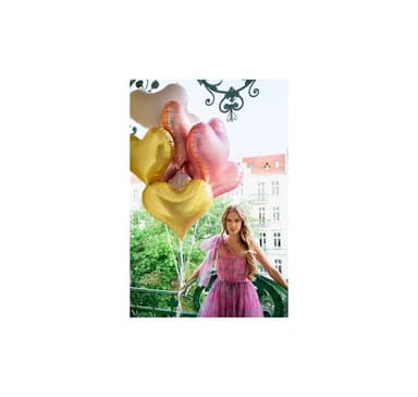 Hjärta rosa ljus ballong