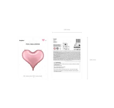 Hjärta rosa ljus ballong