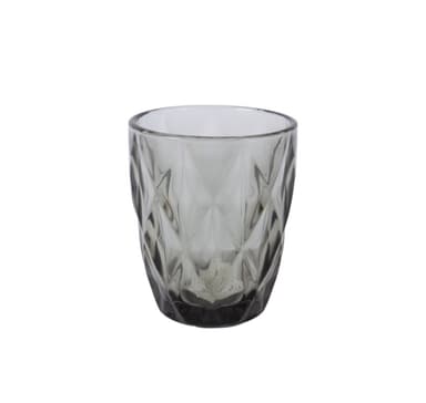 Lågt dricksglas CORAL 250ml, D8xH10cm, mörkgrå