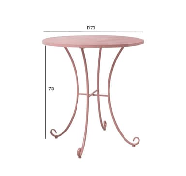 Bord ROSY D70xH75cm, rosa