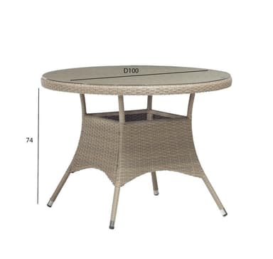 Bord LARACHE D100xH74cm, beige