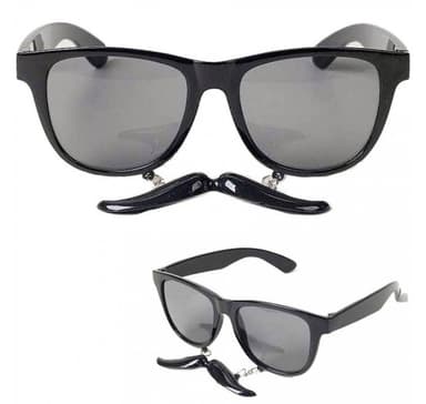 Glasögon + mustasch