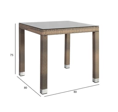 Bord LARACHE 80x80xH75cm, beige