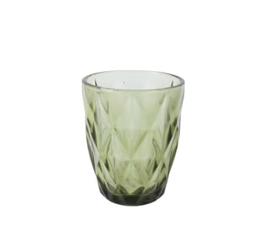 Lågt dricksglas CORAL 250ml, D8xH10cm, grönt