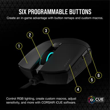 Corsair Katar Pro XT mus för gaming