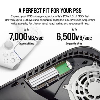 Corsair MP600 ELITE SSD upgraderingsmodul för PS5 (2TB)