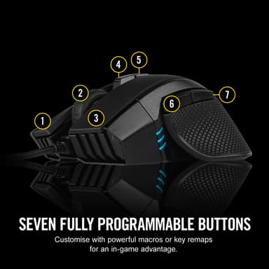 Corsair Ironclaw RGB gamingmus (svart)