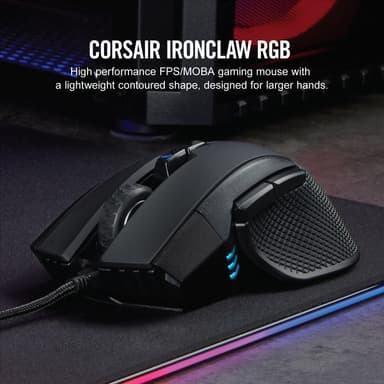 Corsair Ironclaw RGB gamingmus (svart)