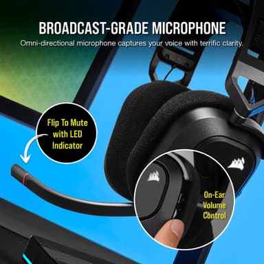 Corsair HS80 Wireless headset för gaming
