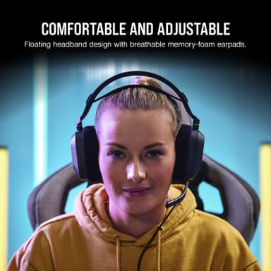 Corsair HS80 RGB USB gamingheadset (svart)