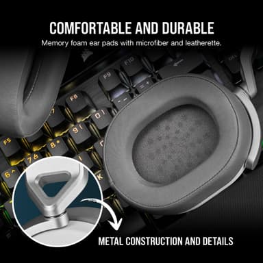 Corsair HS65 Surround gamingheadset (vitt)