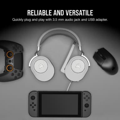 Corsair HS65 Surround gamingheadset (vitt)