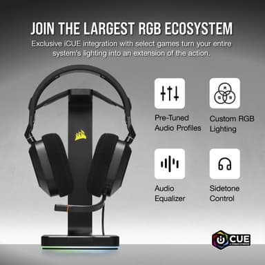 Corsair HS80 RGB USB gamingheadset (svart)