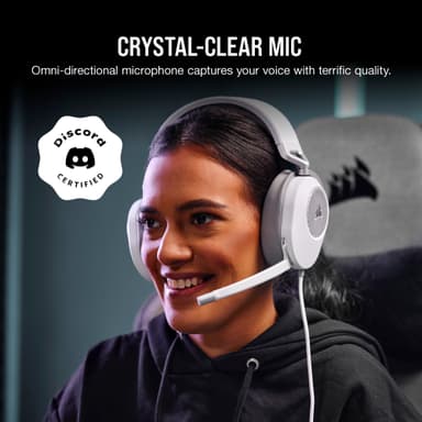 Corsair HS65 Surround gamingheadset (vitt)