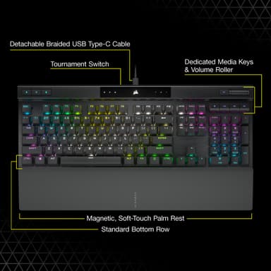 Corsair K70 Pro RGB Black Gamingtangentbord