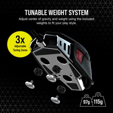 Corsair M65 RGB Ultra Tunable gamingmus (svart)