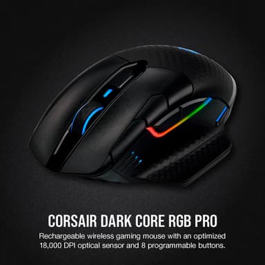 Corsair Dark Core Pro RGB trådlös gamingmus