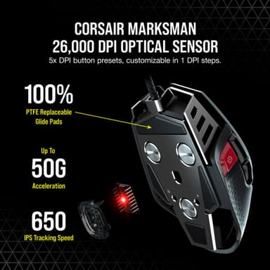 Corsair M65 RGB Ultra Tunable gamingmus (svart)