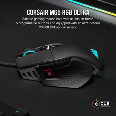 Corsair M65 RGB Ultra Tunable gamingmus (svart)