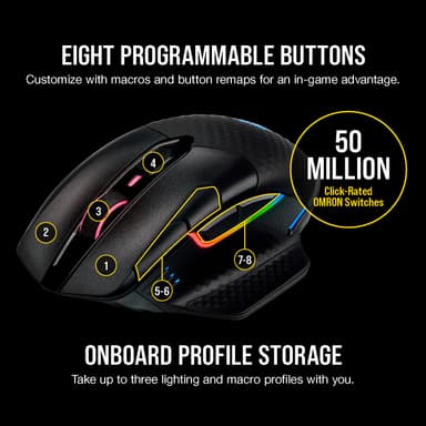 Corsair Dark Core Pro RGB trådlös gamingmus