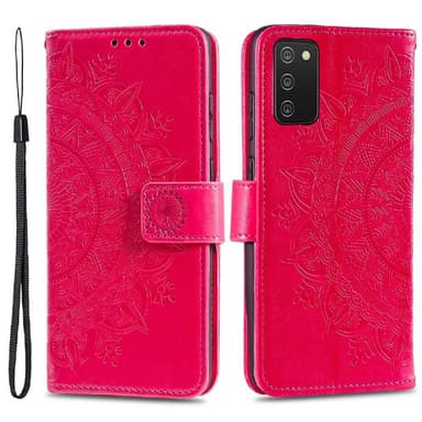 SKALO Samsung A02s / A03s Mandala Plånboksfodral - Cerise