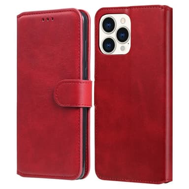 SKALO iPhone 13 Pro Max Klassiskt Plånboksfodral - Röd