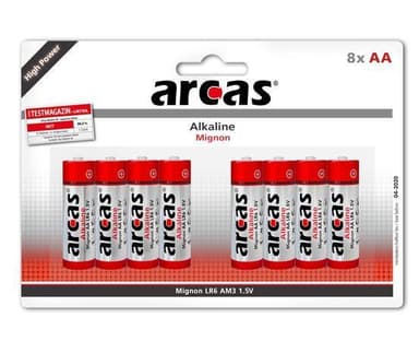 Arcas AA/LR6, Alkaline, 8 st
