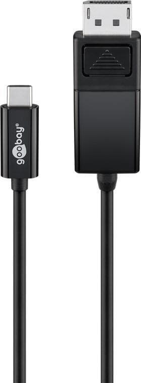 Goobay USB-C™-DisplayPort™ adapterkabel 4K 60 Hz, 1,20 m, svart