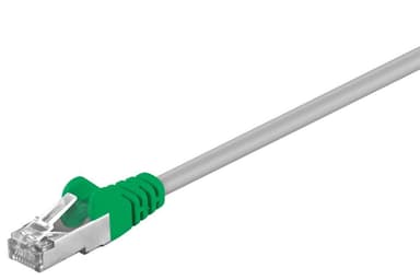 Goobay CAT 5e korsad patchkabel, F/UTP, grå, grön