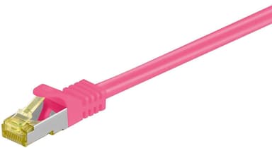 RJ45 patchkabel S/FTP (PiMF), 500 MHz, med CAT 7 råkabel, magenta, 3