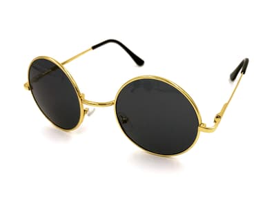 SKALO Runda Solglasögon - Gold/Black