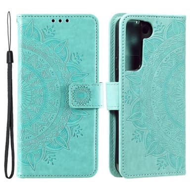 SKALO Samsung S22 Mandala Plånboksfodral - Turkos
