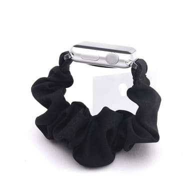 SKALO Scrunchie armband Apple Watch 42/44/45/49mm - Svart