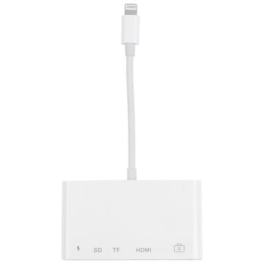 iPhone adapter till USB + HDMI + TF / SD-kort