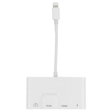 iPhone adapter till RJ45 Ethernet + HDMI + USB Camera