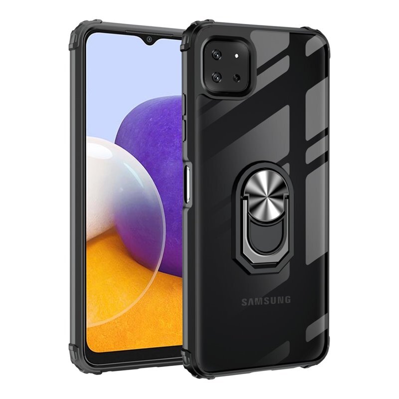 Clear Ring Case Samsung Galaxy A22 5G  - Silver