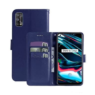 Mobilplånbok 3-kort Realme 7 Pro 4G  - Mörkblå