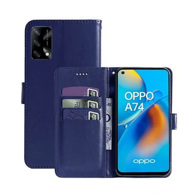 Mobilplånbok 3-kort Oppo A74 4G  - Mörkblå