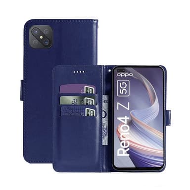 Mobilplånbok 3-kort Oppo Reno4 Z 5G - Mörkblå