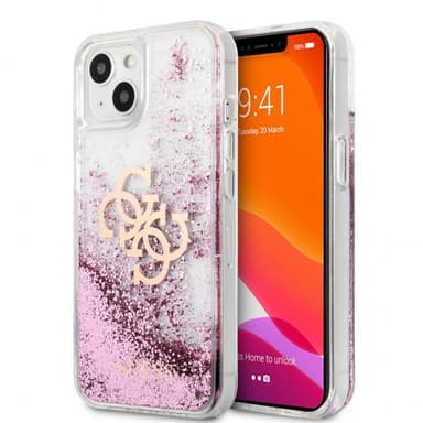 Guess iPhone 13 Mini Skal Liquid Glitter Rosa