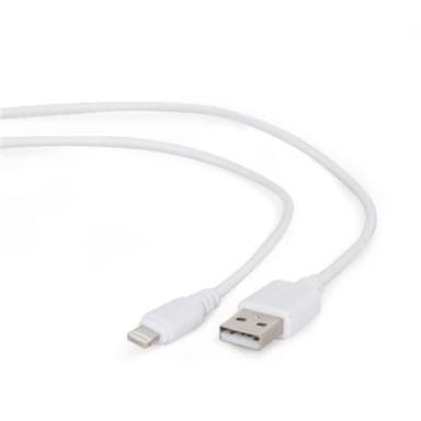 Cablexpert 8-polig synkroniserings- och laddningskabel, vit, 1 m
