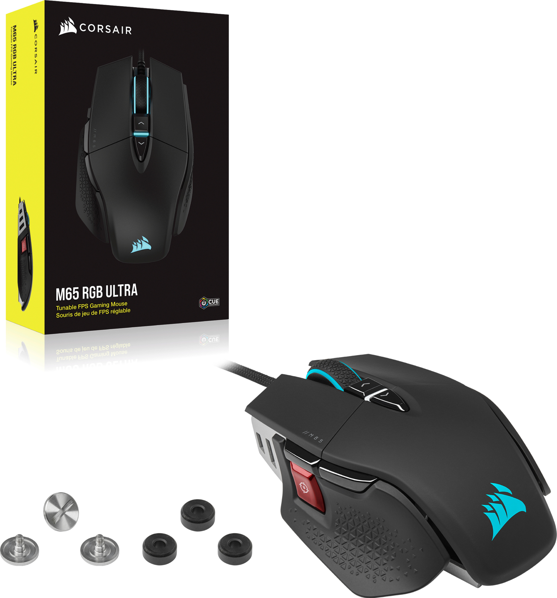 Corsair M65 RGB Ultra Tunable gamingmus (svart)