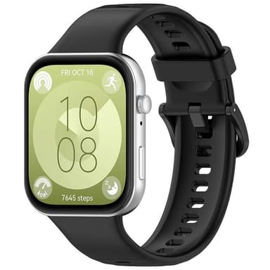 Huawei Fit 3 silikonarmband med färgspänne - Svart