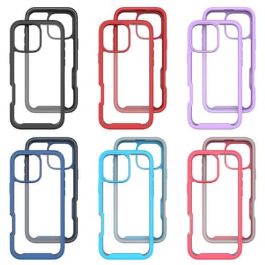 SKALO iPhone 16 Pro Max Shockproof Clear Hybrid Skal - Svart
